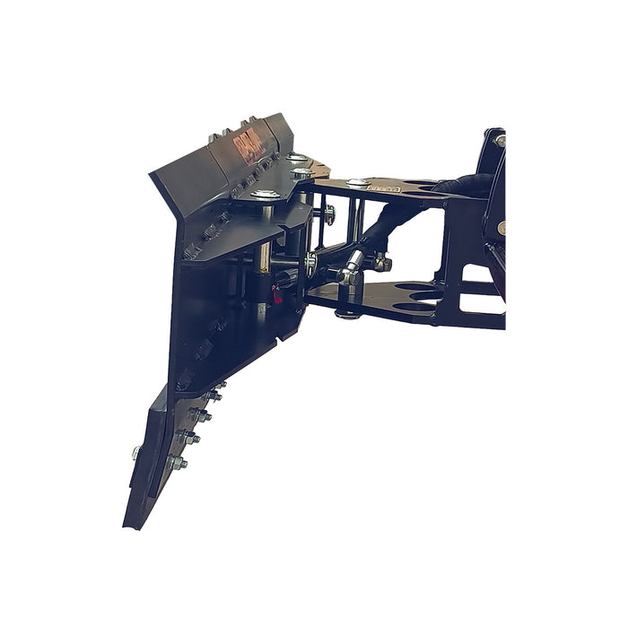 63" Snow Blade, G 3/8" Hydraulic Hoses and Flat Quick Couplers, Wear-resistance Rubber Cutting-edge, Works for TMG-MVL16 & TMG-MVL20 Stand-on Skid Steer, TMG-MVL20-SB