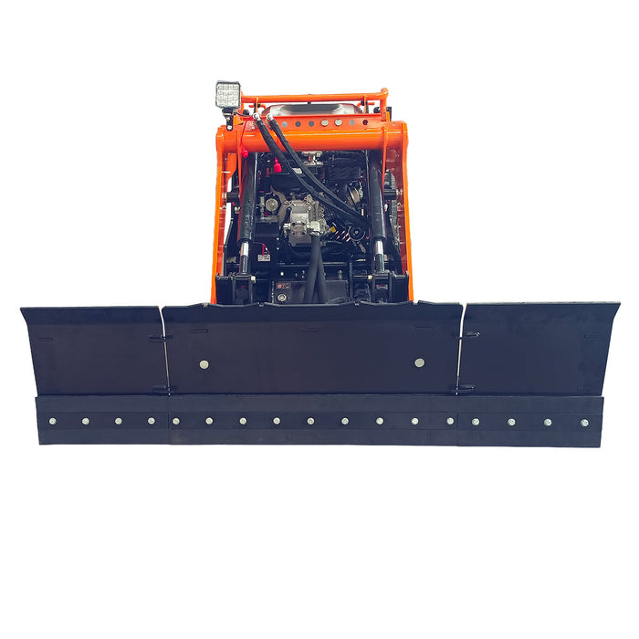 63" Snow Blade, G 3/8" Hydraulic Hoses and Flat Quick Couplers, Wear-resistance Rubber Cutting-edge, Works for TMG-MVL16 & TMG-MVL20 Stand-on Skid Steer, TMG-MVL20-SB