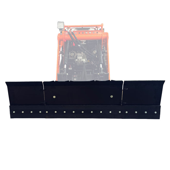 63" Snow Blade, G 3/8" Hydraulic Hoses and Flat Quick Couplers, Wear-resistance Rubber Cutting-edge, Works for TMG-MVL16 & TMG-MVL20 Stand-on Skid Steer, TMG-MVL20-SB