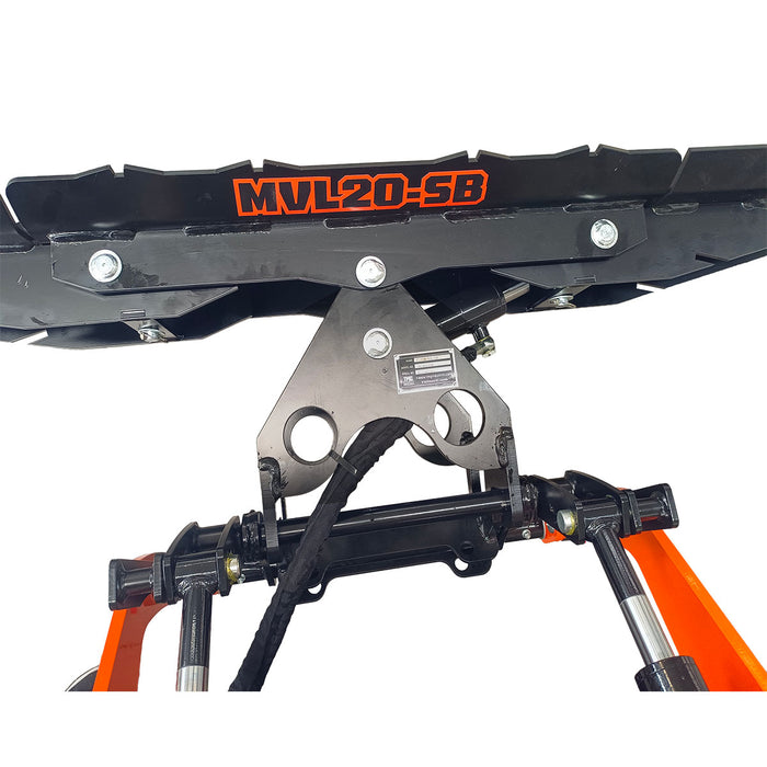 63" Snow Blade, G 3/8" Hydraulic Hoses and Flat Quick Couplers, Wear-resistance Rubber Cutting-edge, Works for TMG-MVL16 & TMG-MVL20 Stand-on Skid Steer, TMG-MVL20-SB