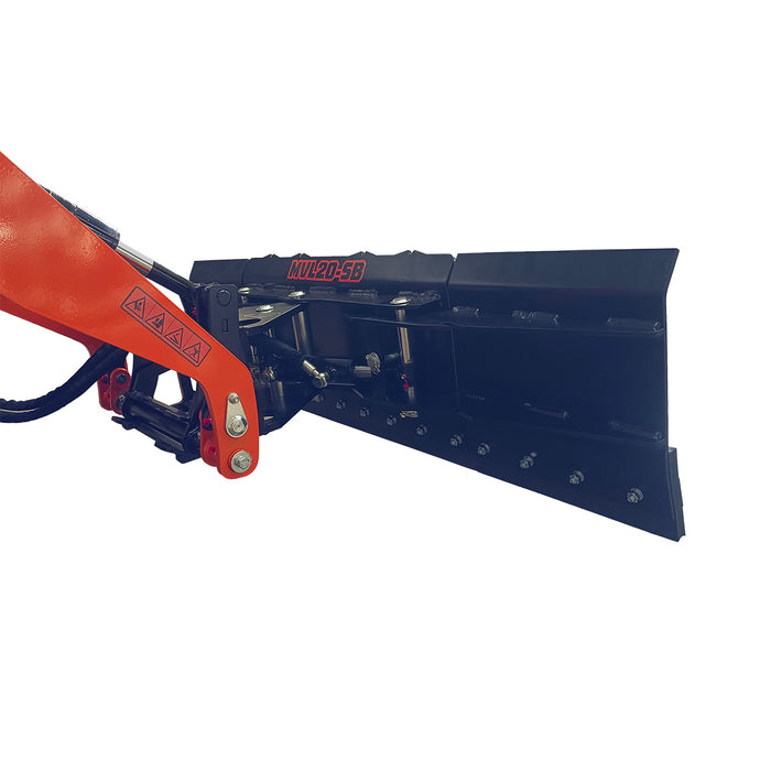 63" Snow Blade, G 3/8" Hydraulic Hoses and Flat Quick Couplers, Wear-resistance Rubber Cutting-edge, Works for TMG-MVL16 & TMG-MVL20 Stand-on Skid Steer, TMG-MVL20-SB