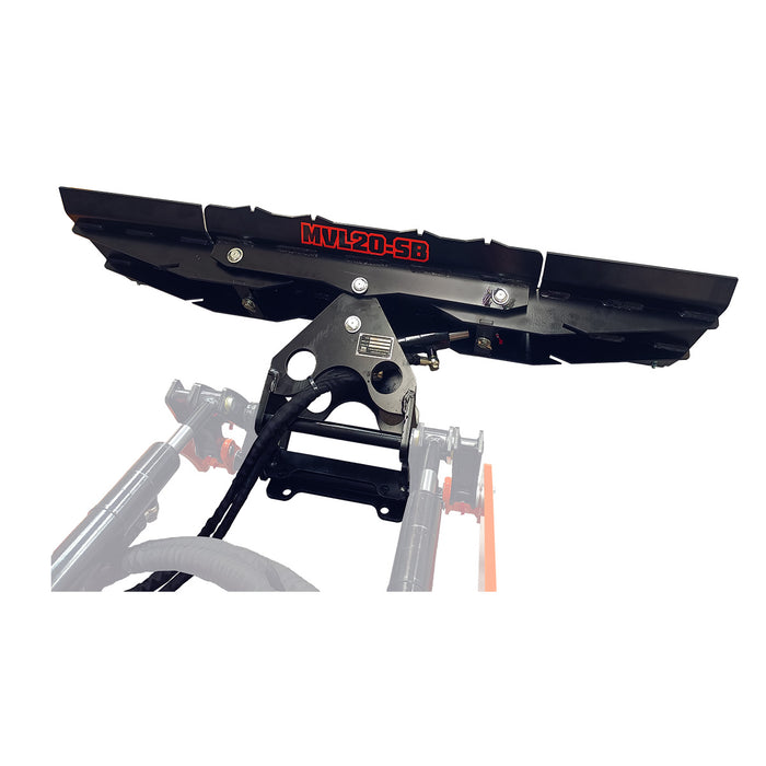 63" Snow Blade, G 3/8" Hydraulic Hoses and Flat Quick Couplers, Wear-resistance Rubber Cutting-edge, Works for TMG-MVL16 & TMG-MVL20 Stand-on Skid Steer, TMG-MVL20-SB