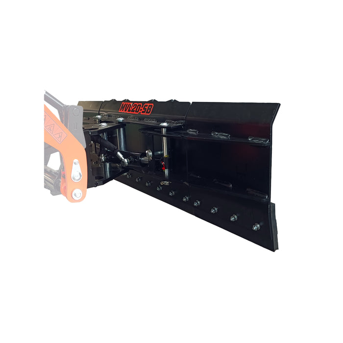 63" Snow Blade, G 3/8" Hydraulic Hoses and Flat Quick Couplers, Wear-resistance Rubber Cutting-edge, Works for TMG-MVL16 & TMG-MVL20 Stand-on Skid Steer, TMG-MVL20-SB