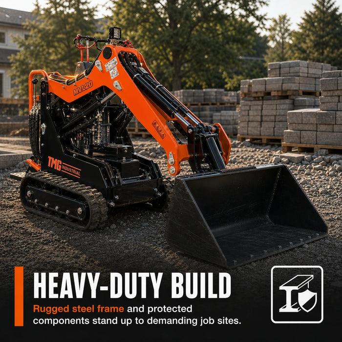 1650 LB Tracked Stand-On Mini Skid Steer, 306cc/8.5 HP Gas Engine, 30" Bucket Width, TMG-MVL20