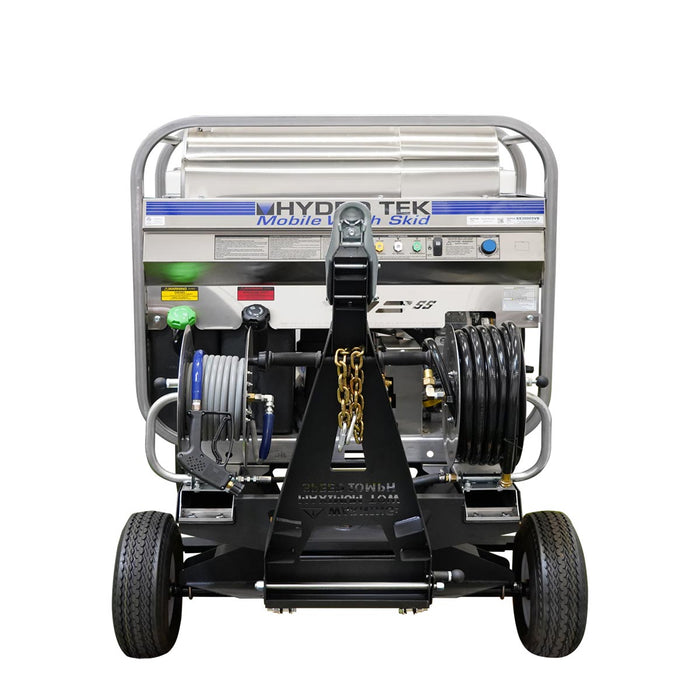 HYDRO TEK Nilfisk 3000 PSI 4.8 GPM Hot Water Pressure Washer, ATV Tow & Stow Cart + Tank Skid Package, Vanguard Engine,