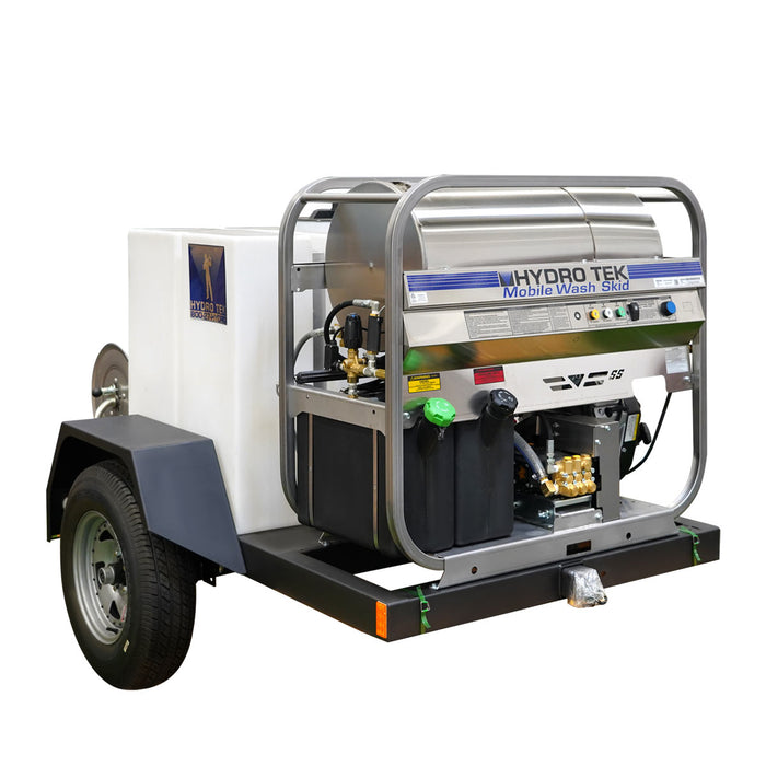 HYDRO TEK Nilfisk 3000 PSI 4.8 GPM Hot Water Pressure Washer, Trailer Package, Vanguard Engine