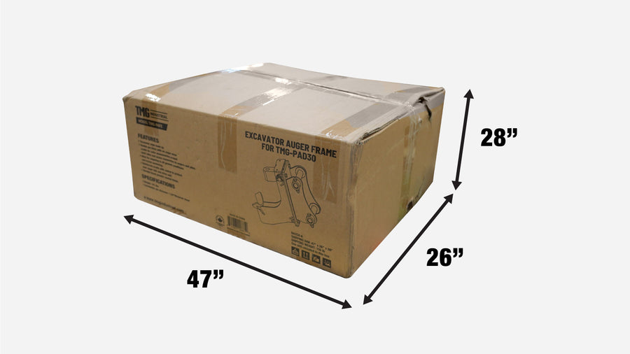 Double Pin Cradle Hitch, Excavator Auger Hookup, Compatible w/PAD30 Auger Drive, TMG-PAFE