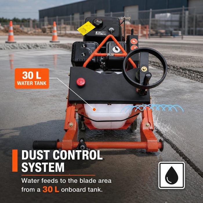 20" Walk-Behind Concrete Saw, 6.5" Max Cutting Depth, 13 HP Gas Engine, Self-Propelled, TMG-Q480