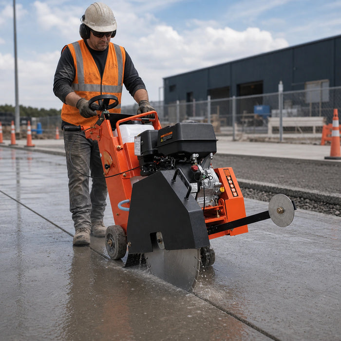 20" Walk-Behind Concrete Saw, 6.5" Max Cutting Depth, 13 HP Gas Engine, Self-Propelled, TMG-Q480