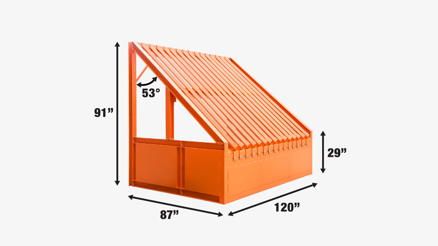 10' Heavy Duty Grizzly Rock Screen with Adjustable Deck Bars, 5000-lb Capacity TMG-RS10