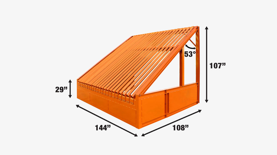 12' Heavy Duty Grizzly Rock Screen with Adjustable Deck Bars, 5000-lb Capacity TMG-RS12