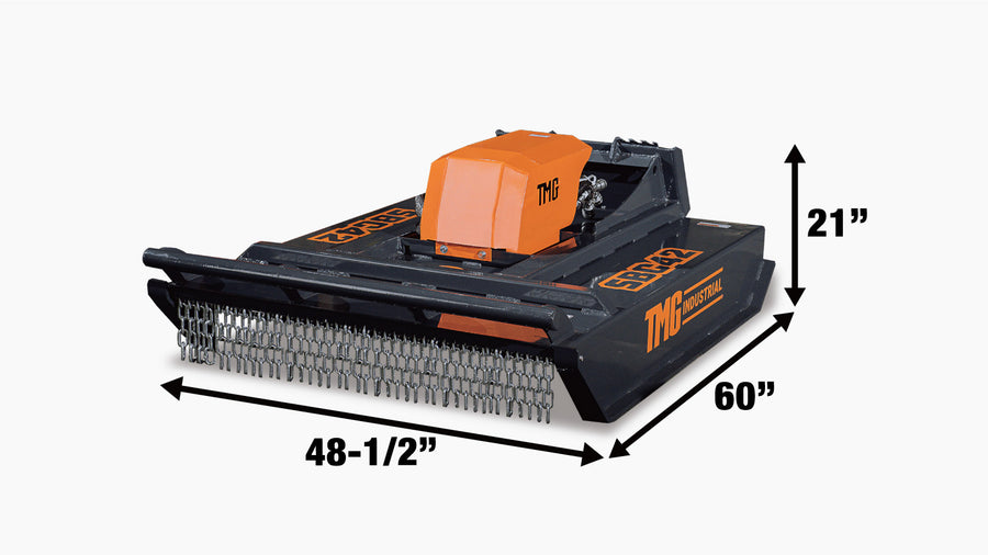 42" Mini Skid Steer Rotary Brush Cutter with Hydraulic Motor – Toro Style Mount TMG-SBC42