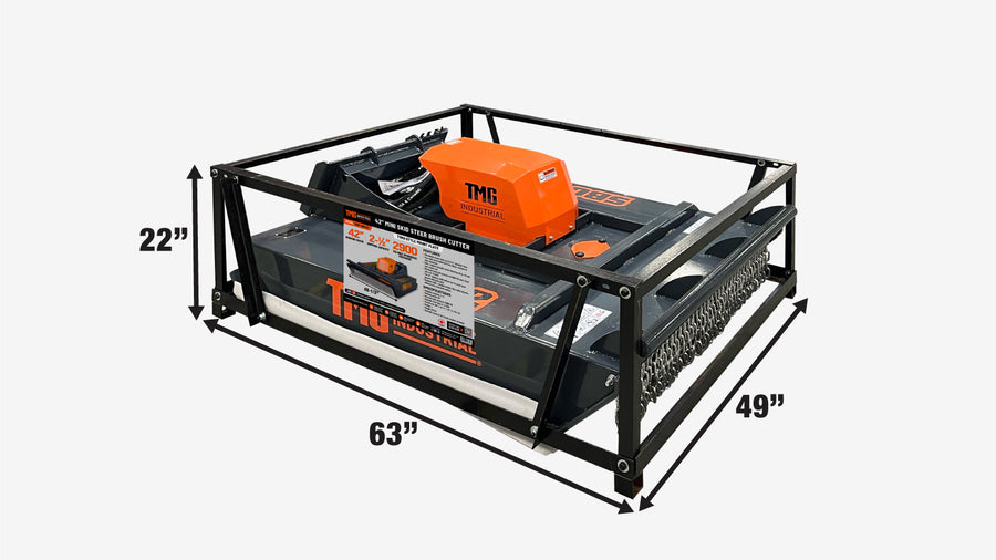 42" Mini Skid Steer Rotary Brush Cutter with Hydraulic Motor – Toro Style Mount TMG-SBC42