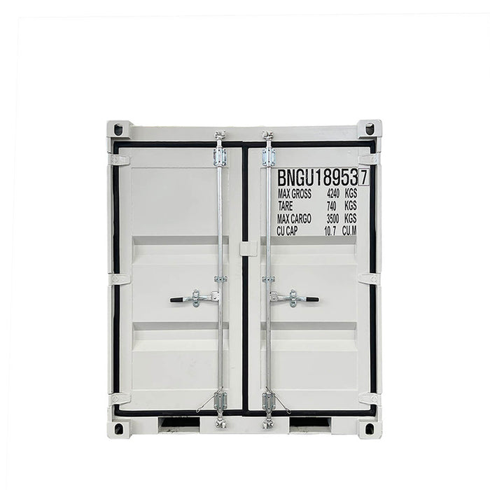 Conteneur en acier de stockage de site industriel TMG de 8 pi, porte d'entrée en deux parties, porte d'entrée latérale, fenêtre de barre de sécurité, TMG-SC08