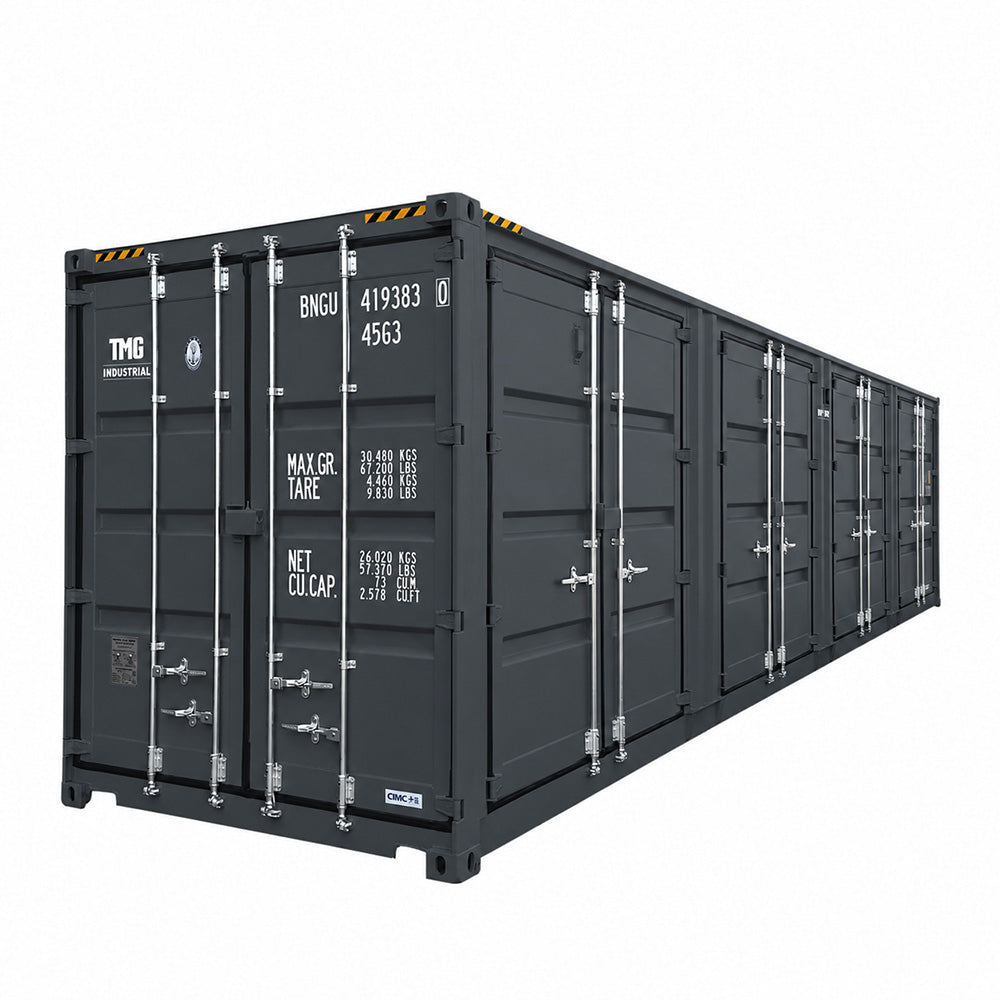 40-Foot High Cube Shipping Container with 4 Side Doors – One-Way Use Sea Can TMG-SC40SD