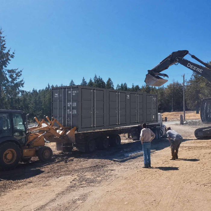 40-Foot High Cube Shipping Container with 4 Side Doors – One-Way Use Sea Can TMG-SC40SD