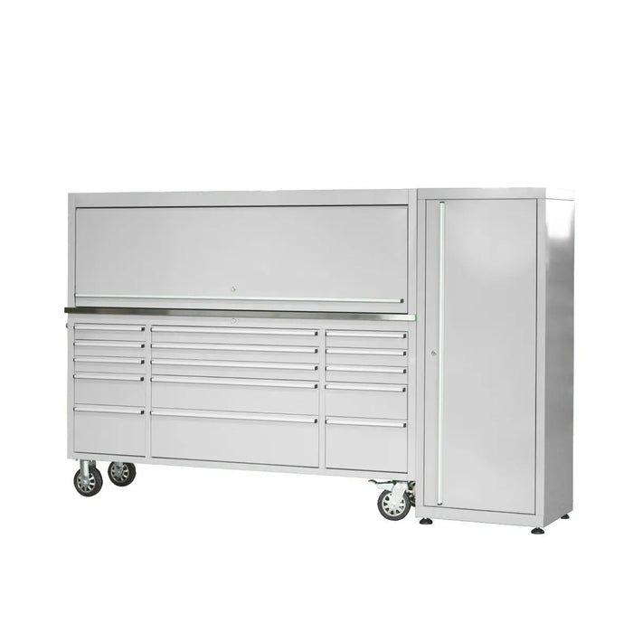 Pro Series 72” Stainless Steel Tool Chest – 15 Drawers, Casters & Side Cabinet TMG-SC7215 TMG Industrial