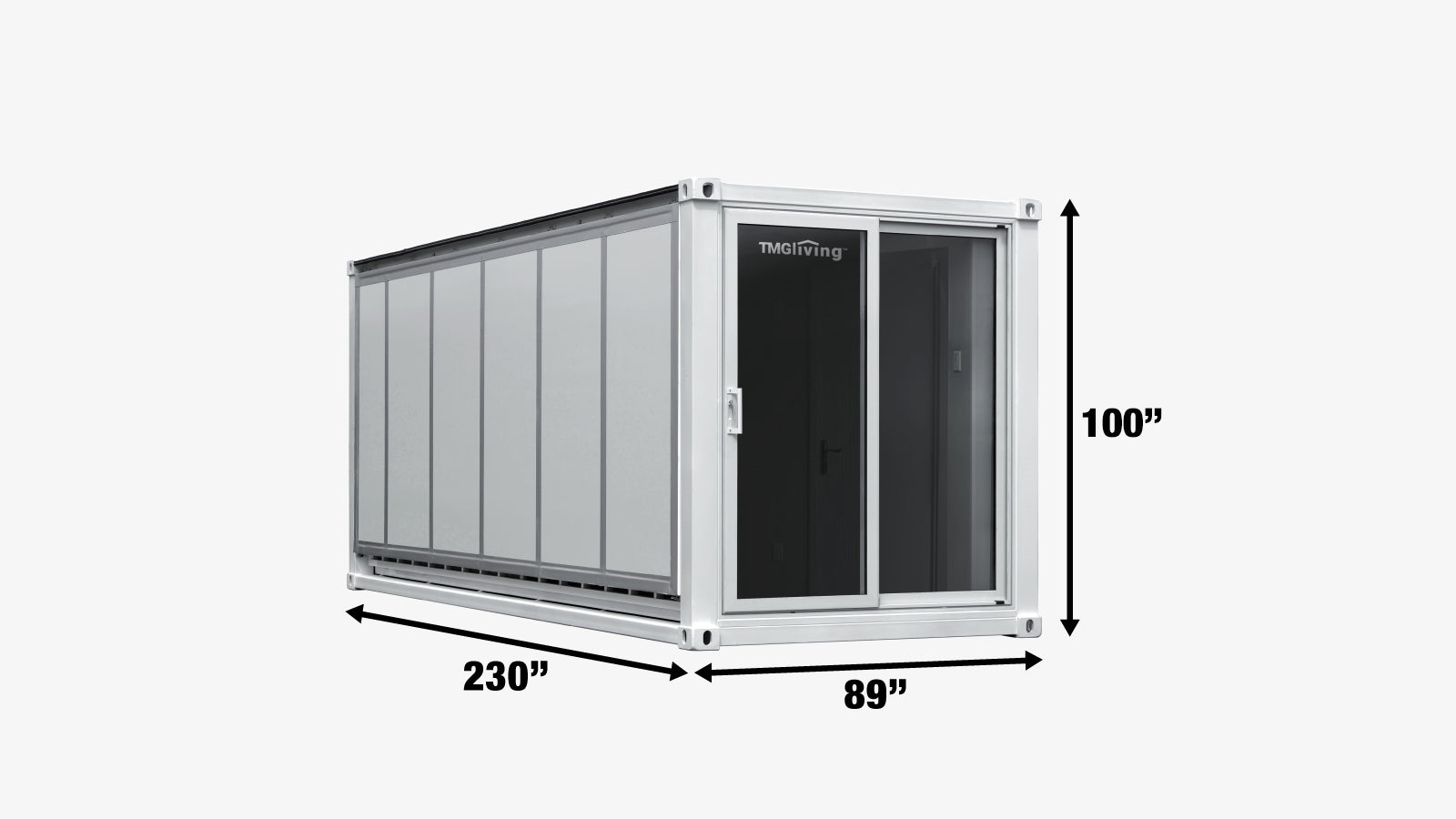 TMG Industrial 20’ Expandable Container House, 2 Bedrooms, Living Room, Bathroom, Kitchen Cabinets, Plumbing Ready, TMG-SCE20-shipping-info-image