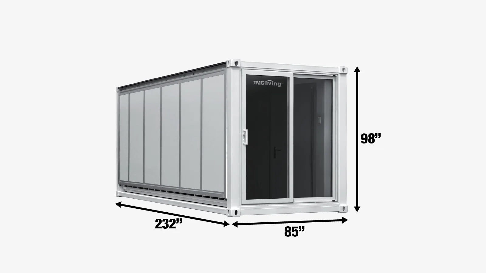 TMG Industrial 20’ Expandable Container Home, 2 Bedrooms, Living Room, Kitchen, Bathroom, 3” EPS Sandwich Panels, Plumbing Ready, TMG-SCE25-shipping-info-image