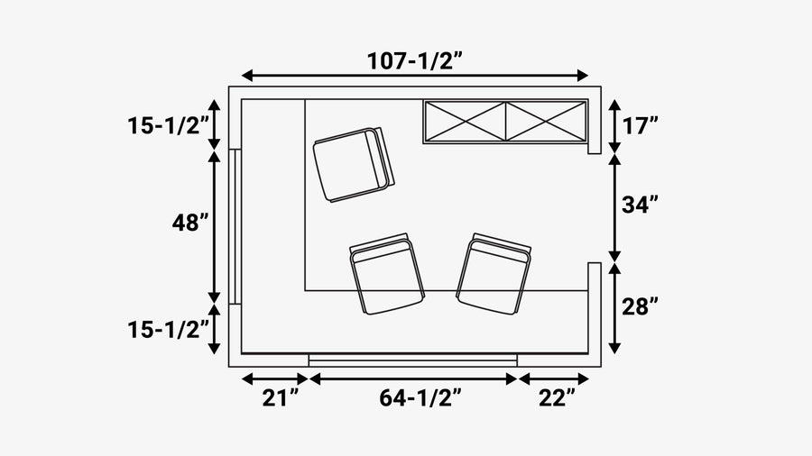 10' Custom Built Steel Container Office, 57 Sq-Ft Working Area, 3 Ergonomic Office Chairs, TMG-SCO10