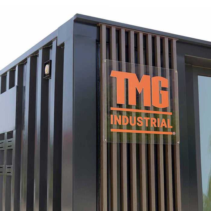 TMG Industrial 13’ Custom Built Steel Container Office, 90 Sq-Ft Working Area, Super Heavy-Duty Galvanized Frame, High-Density Foam Insulation, TMG-SCO13
