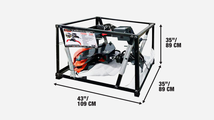 Mini Skid Steer Rotating Log Grapple, Toro Style Mount, 59" Grapple Opening, 1500 LB Lifting Capacity TMG-SLG59