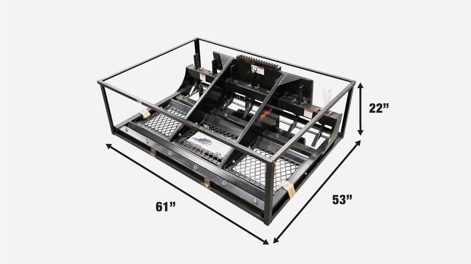 TMG Industrial 60” Skid Steer Land Planer, Adjustable & Reversible Scarifier Teeth, Bolt-On Cutting Blades, Removable Sift Screen, TMG-SLP60-shipping-info-image