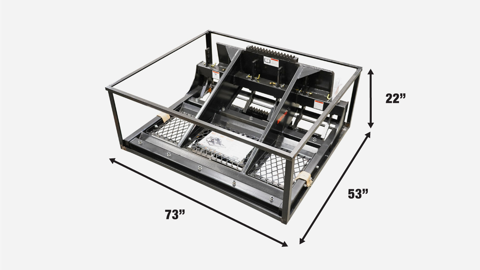 TMG Industrial 72” Skid Steer Land Planer, Adjustable & Reversible Scarifier Teeth, Bolt-On Cutting Blades, Removable Sift Screen, TMG-SLP70-shipping-info-image