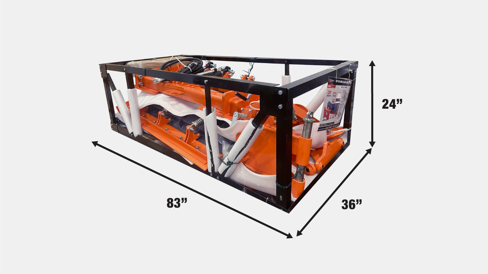 Chasse-neige à lame d'angle TMG Industrial 10' U/V, bords métalliques, 6 positions, accumulateur et électrovanne, changement rapide, tracteurs 40-90 HP, TMG-SP10X-shipping-info-image