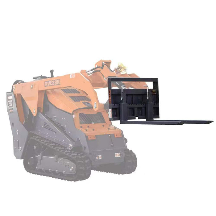 36" Pallet Fork for Mini Skid Steers with Toro Mount, 660 lbs Capacity and Wide Guard, Heavy Duty Forks TMG-SPFM36-TO