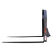 Opposite side profile of TMG-SPFM42-TO pallet fork showing the long 42-inch steel tines and heavy-duty frame