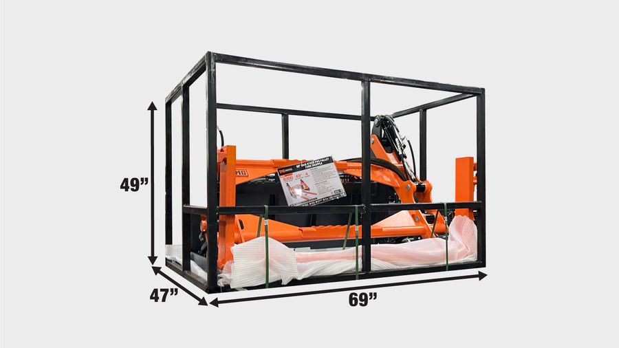 60" Four-Cylinder Pallet Fork Pipe Grapple, 6200-lb Lift Capacity, ITA Class III Forged Tines, Skid Steer Mount, TMG-SPG60