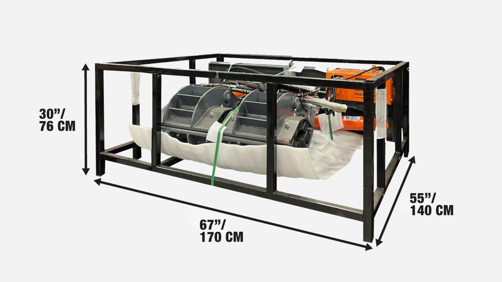 2500-lb Skid Steer Pole Setter, 45' Pole Capacity, 0°-100° Claw Rotation, Jaw Claw Opening 4