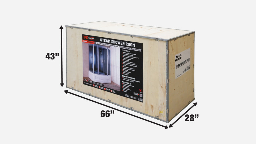 Steam Shower Room, Left Drain, Blue Lighting, TMG-SR915 (Discontinued, No Longer Available)