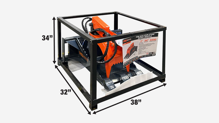 Mini Skid Steer Stump Bucket Grapple, 2200-lb Grapple Capacity, Toro Style Mount Plate, TMG-SSG36