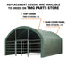 TMG Industrial 20’ x 20’ Livestock Corral Shelter, Powder Coated Structure, 12’ Dome Roof, 17 oz Military Green PVC Fabric Covering, 6-Bar Corral Panels, 5’ Front Swing Gate, TMG-ST2020L - TMG Industrial