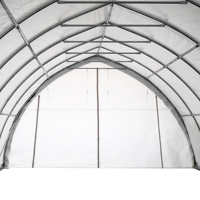 <tc>TMG Industrial TMG-ST2041PV Abri de rangement pour plafond avec plafond en arc de 20 pi x 40 pi avec couverture en PVC robuste de 17 oz et portes traversantes (Auparavant (ST2040PV)</tc>