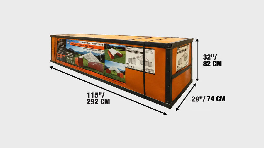 Abri conteneur en PVC 30' x 40' avec toit à pignon, ignifuge, résistant à l'eau, protégé contre les UV, (Arrêté – N'est plus disponible) TMG-ST3041CV (Anciennement ST3040CV)