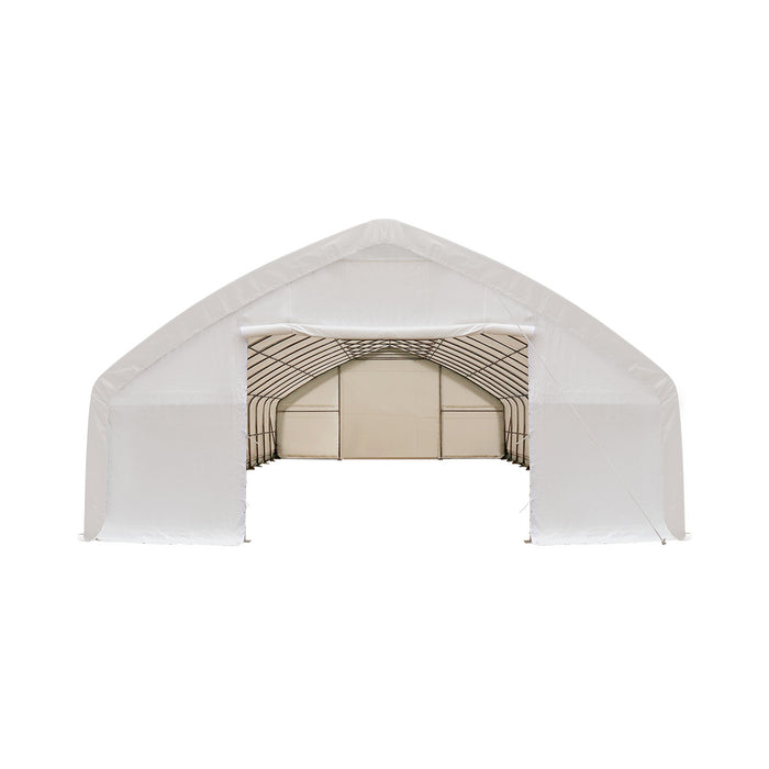TMG-ST3072V 30' x 70' straight wall peak ceiling storage shelter with heavy duty 13 oz PVC cover