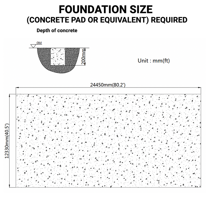 TMG-ST4081E Abri de rangement pour plafond de 40 pi x 80 pi, treillis simple, couvercle en PE de 11 oz, porte ouverte de 13 pi l x 16 pi H sur deux murs d'extrémité