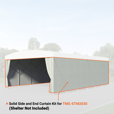 TMG-STM2030-SC solid side and end curtain kit for TMG-STM2030; shelter not included.