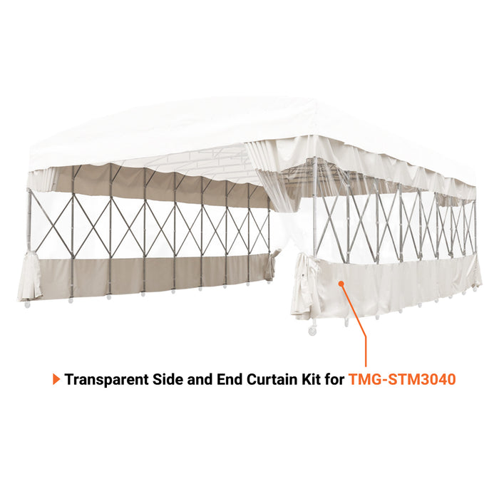 Transparent Side and End Curtain Kit for TMG-STM3040, 17oz PVC, TMG-STM3040-TC