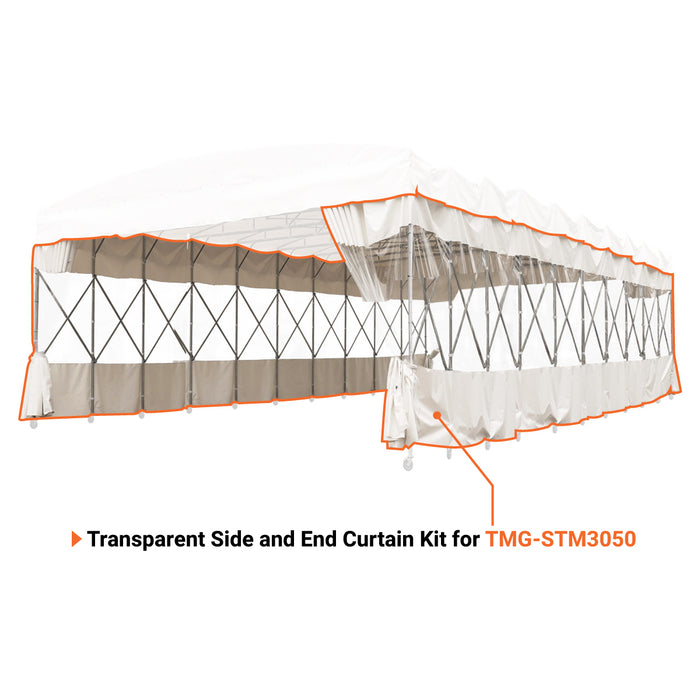 Transparent Side and End Curtain Kit for TMG-STM3050, 17oz PVC, TMG-STM3050-TC