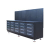 StanForge10' Steel Tabletop Workbench with Pegboard, 20 Slide Drawers, All-in-one Welded Frame, SF-SWB20P