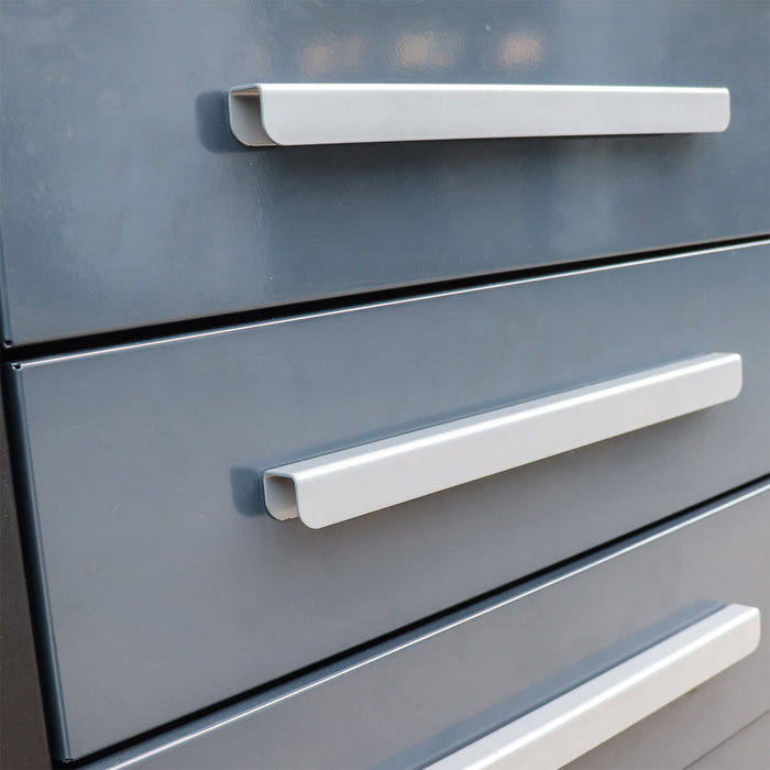 StanForge10' Steel Tabletop Workbench with Pegboard, 20 Slide Drawers, All-in-one Welded Frame, SF-SWB20P