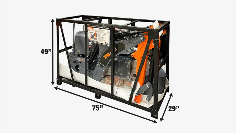 8-ft Tractor Swing Backhoe Attachment, 180° Boom and Bucket Rotation, 12" Bucket Included TMG-TBH88