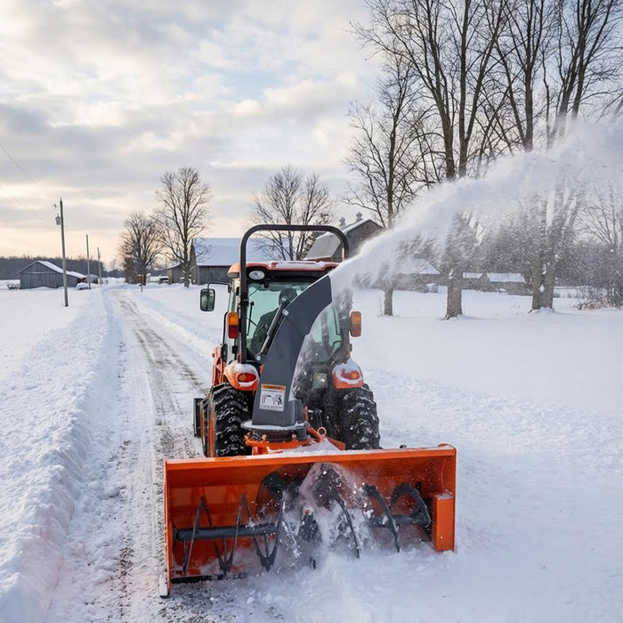 72" 3-Point Hitch Snow Blower, 25-90 HP, 24" Diameter Impeller, 360° Snow Chute, CAT 1 & CAT 2 Suspension, TMG-TBS72 TMG Industrial