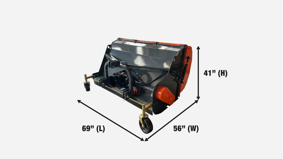 3-in-1 Flail Collector Mower, Cutting, Grass Collection, and Lawn Rolling, 61" Cutting Width, 28-50 HP Tractors, TMG-TFL60