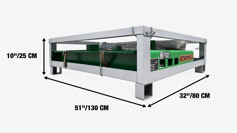49" Hay Spear and Stabilizer, Hay Frame Attachment, 3000 lb Load Capacity, John Deere Hook & Pin Mount, TMG-THS49JD