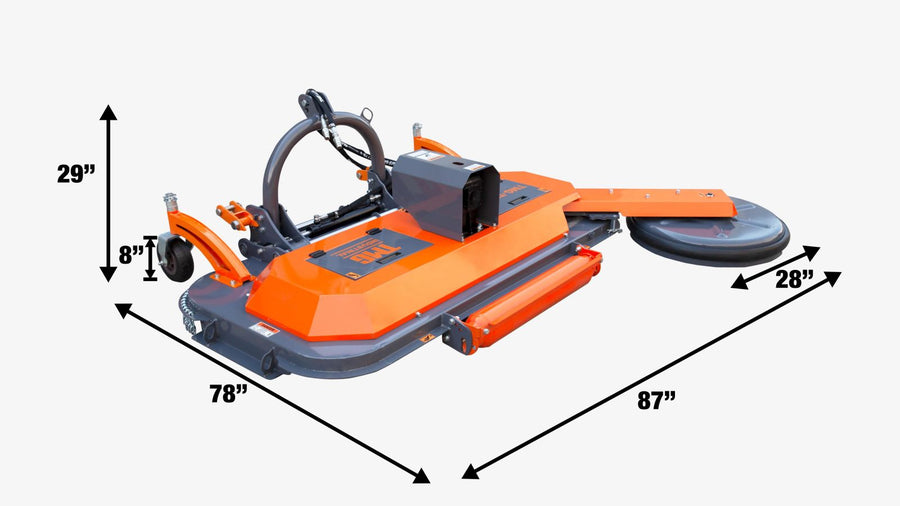 70" Offset Orchard Finishing Weeding Mower w/Swivel-Arm Disc Device, 3-Point Hitch,(Discontinued-No Longer Available) TMG-TMO70